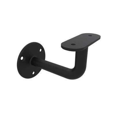 Zwarte leuningdrager voor vlakke trapleuning - per stuk