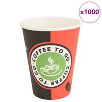 VidaXL Papieren koffiekopjes 1000 st 12oz 300 ml rood en zwart