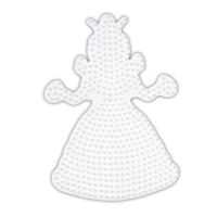 Hama strijkkralen grondplaat prinses wit | 5 stuks