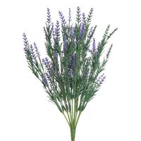 Lavendel kunstplant - kunststof - paars - 18 x 10 x H43 cm