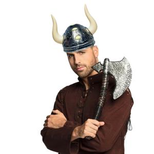 Viking verkleedkleding set - 2 delig - kinderen - helm met hoorns - Hakbijl van 46 cm