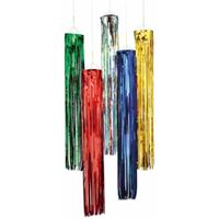 Set van 3x stuks glitter party decoratie hangers blauw 80 cm