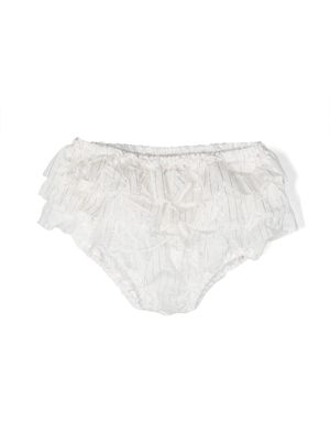 Douuod Kids short bloomer à détails métallisés - Blanc