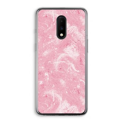 Abstract Painting Pink: OnePlus 7 Transparant Hoesje