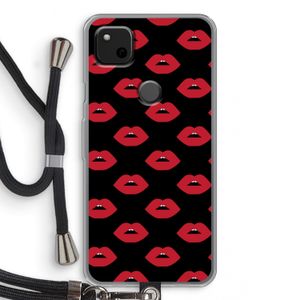 Lips: Pixel 4a Transparant Hoesje met koord