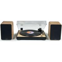 THOMSON WS602DUO - Set van 2 luidsprekers met houten kist - 100W - Bluetooth 5.0 - 2 RCA-uitgangen - Licht hout