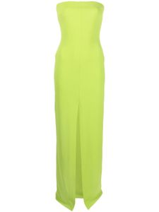 Solace London robe longue The Bysha à design sans bretelles - Vert