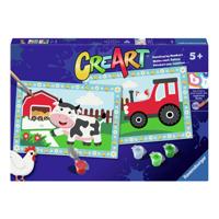 Ravensburger Creart schilderen op nummer - tractor with scenery - thumbnail