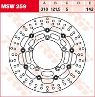 TRW Remschijf, remschijven voor de moto, MSW259