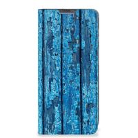 Poco X4 Pro 5G Book Wallet Case Wood Blue - thumbnail