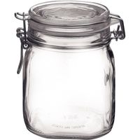 1x Glazen confituren pot/weckpot 750 ml met beugelsluiting en rubberen ring - Weckpotten - thumbnail