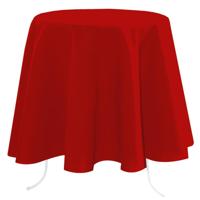 Stof Textiles Tafelkleed rond - D180 cm - rood - Eettafel tafellakens - polyester Stof Textiles Tafelkleed rond - D180 cm - rood - Eettafel tafellakens - polyester