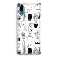 Cactusmotief: Huawei P20 Transparant Hoesje Cactusmotief: Huawei P20 Transparant Hoesje