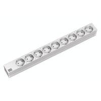 Bachmann 333.401 19 inch Stekkerdoos voor patchkast 1 HE Geaarde contactdoos Lichtgrijs - thumbnail