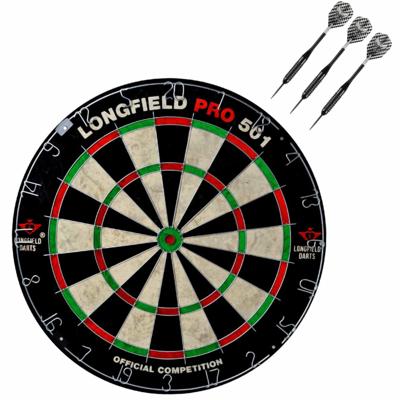 Dartbord Longfield professional - Dia 45.5 cm - met 3x goede kwaliteit dartpijltjes - Darten