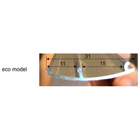 Sub aluminium afdekstrip 200 cm wandprofiel eco model - thumbnail