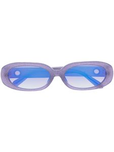 Linda Farrow lunettes de soleil à monture ronde - Violet