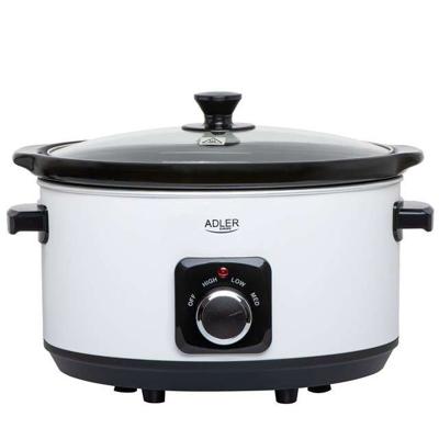 Adler AD 6413W Slowcooker 5,8 l Wit