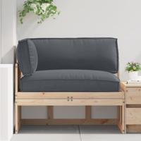 Pallet Kussen Set 3 pcs Antraciet 120 x 80 x 12 cm Oxford stof