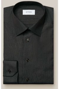 ETON Contemporary Fit Gala shirt zwart, Gestructureerd