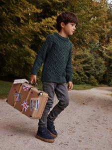 Gekleurde slim fit MorphologiK MEDIUM jongens groen