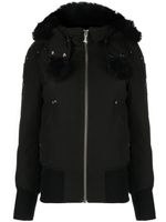 Moose Knuckles veste bomber à bords en peau lainée - Noir