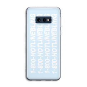 Hotline bling blue: Samsung Galaxy S10e Transparant Hoesje