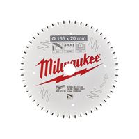 Milwaukee Accessoires Cirkelzaagblad P Alu165x20x2,2x52TF neg. - 4932471296 - 4932471296