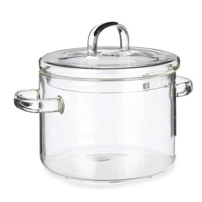 Kookpan met deksel - borosilicaat glas?- 1.8 L - D15 x H15 cm - transparant