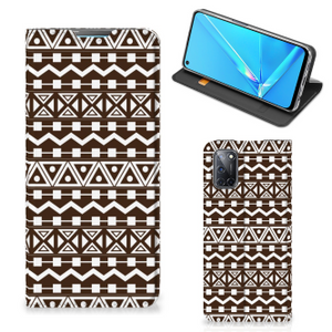 OPPO A52 | A72 Hoesje met Magneet Aztec Brown