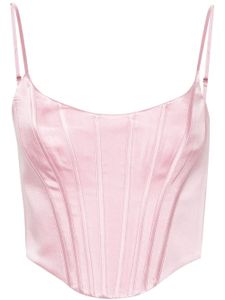 ZIMMERMANN haut-corset en soie - Rose