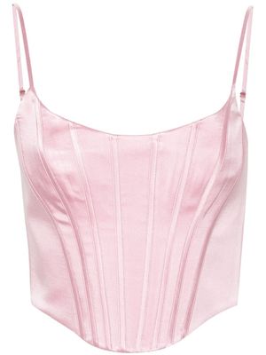 ZIMMERMANN haut-corset en soie - Rose ZIMMERMANN haut-corset en soie - Rose