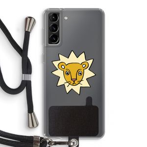 Kleine leeuw: Samsung Galaxy S21 Plus Transparant Hoesje met koord