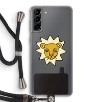 Kleine leeuw: Samsung Galaxy S21 Plus Transparant Hoesje met koord