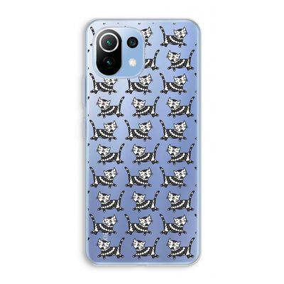 Zwarte poes: Xiaomi Mi 11 Lite Transparant Hoesje