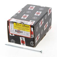 Kelfort Spaanplaatschroef platverzonken kop verzinkt pozidriv deeldraad 5.0 x 120mm - thumbnail