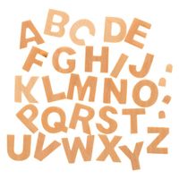 Houten letters 26 stuks 2,5 cm - Hobbydecoratieobject - thumbnail