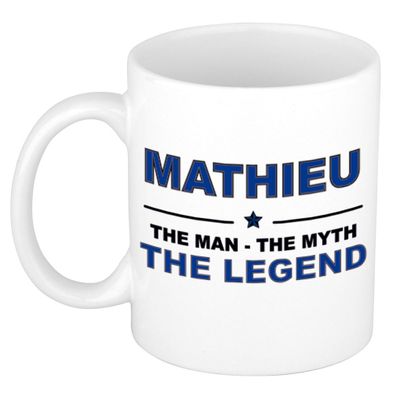 Mathieu The man, The myth the legend cadeau koffie mok / thee beker 300 ml