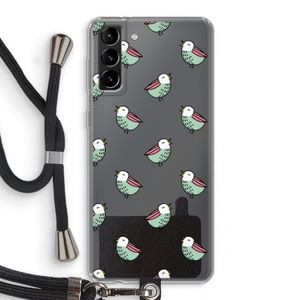 Vogeltjes: Samsung Galaxy S21 Plus Transparant Hoesje met koord