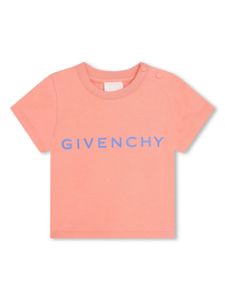 Givenchy Kids t-shirt en coton à logo imprimé - Rose