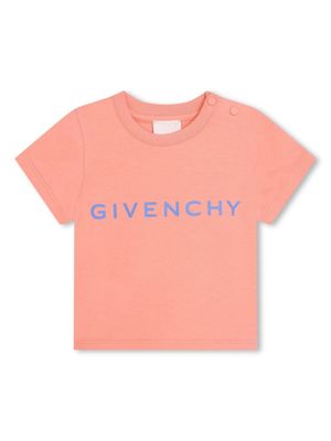 Givenchy Kids T-shirt met logoprint - Roze