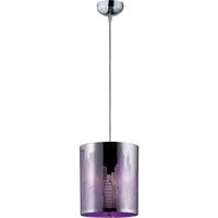 Led Hanglamp - Hangverlichting - Trion Cotin - E27 Fitting - Rond - Mat Lila - Aluminium - thumbnail
