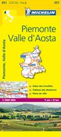 Wegenkaart - landkaart 351 Piemonte - Val d'Aosta | Michelin - thumbnail