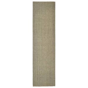 The Living Store Sisal Sisalkleed - 66 x 250 cm - Taupe - 100% sisal - Anti-sliponderkant