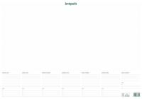 Brepols schrijfonderlegger met weekkalender, ongedateerd Brepols schrijfonderlegger met weekkalender, ongedateerd