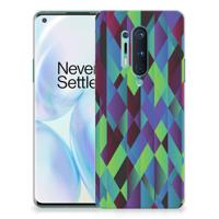 OnePlus 8 Pro | TPU Hoesje | Abstract Green Blue