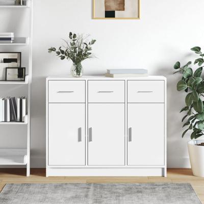 Dressoir 91x28x75 cm bewerkt hout wit