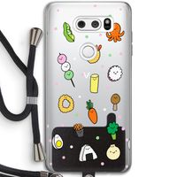Happy bento friends: LG V30 Transparant Hoesje met koord
