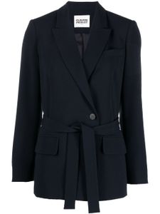 Claudie Pierlot blazer croisé à taille ceinturée - Bleu