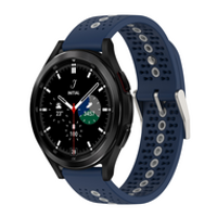 Dot Pattern bandje - Donkerblauw - Samsung Galaxy Watch 4 Classic - 42mm & 46mm - thumbnail